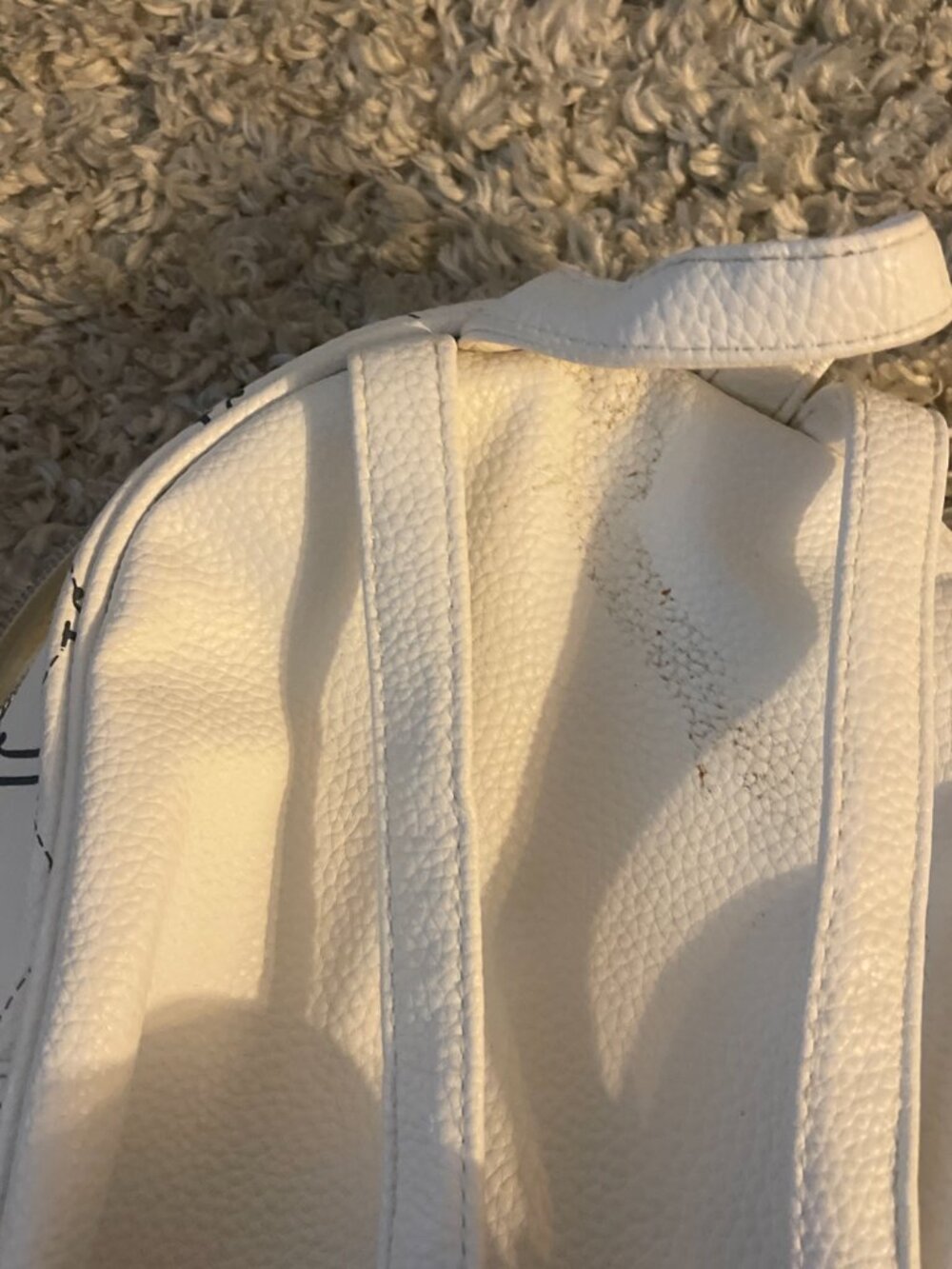 Justice White Mini Backpack Monogram Rainbow Stripe - Picture 4 of 8